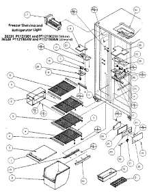 Freezer Shelving And Refrigerator Light parts for Amana Top-Mount Refrigerator 36531-P1121901W from AppliancePartsPros.com
