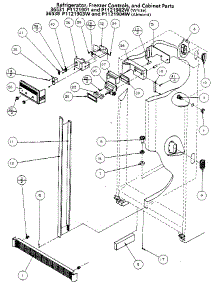 Refrigerator, Freezer Controls, And Cabinet parts for Amana Top-Mount Refrigerator 36531-P1121901W from AppliancePartsPros.com