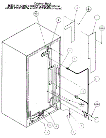 Cabinet Back parts for Amana Top-Mount Refrigerator 36531-P1121901W from AppliancePartsPros.com