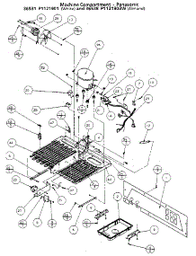 Machine Compartment - Panasonic parts for Amana Side-By-Side Refrigerator 36531-P1121902W from AppliancePartsPros.com