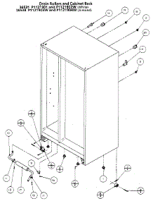 Drain Rollers And Cabinet Back parts for Amana Side-By-Side Refrigerator 36531-P1121902W from AppliancePartsPros.com