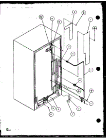 Cabinet Back (35531W / P1121905ww) (36531W / P1121901ww) (36531W / P1121902ww) (35538L / P1121906wl) (36538L / P1121903wl) (36538L / P1121904wl) parts for Amana Side-By-Side Refrigerator 36531W-P1121902WW from AppliancePartsPros.com