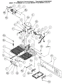 Machine Compartment - Tecumseh Compressor parts for Amana Side-By-Side Refrigerator 36538-P1121903W from AppliancePartsPros.com