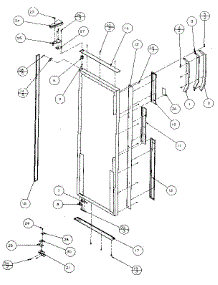 Refrigerator Door, Hinge & Trim parts for Amana Side-By-Side Refrigerator 36541-P1121701W from AppliancePartsPros.com