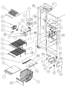 Freezer Shelving And Refrigerator Light parts for Amana Side-By-Side Refrigerator 36541-P1121701W from AppliancePartsPros.com