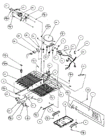 Machine Compartment - Tecumseh Compressor parts for Amana Side-By-Side Refrigerator 36541-P1121702W from AppliancePartsPros.com