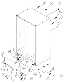 Drain And Rollers parts for Amana Side-By-Side Refrigerator 36548-P1121703W from AppliancePartsPros.com