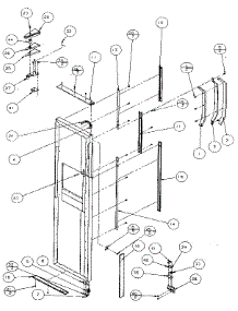 Freezer Door, Hinge & Trim parts for Amana Side-By-Side Refrigerator 36548-P1121704W from AppliancePartsPros.com