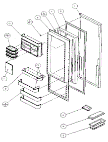 Refrigerator Door parts for Amana Side-By-Side Refrigerator 36548-P1121704W from AppliancePartsPros.com