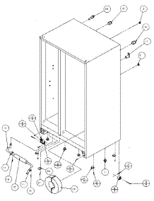 Drain And Rollers parts for Amana Side-By-Side Refrigerator 36548-P1121704W from AppliancePartsPros.com