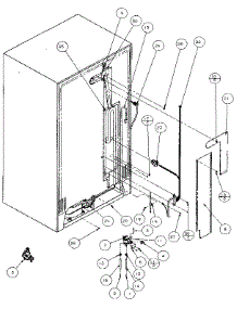 Cabinet Back parts for Amana Side-By-Side Refrigerator 36548-P1121704W from AppliancePartsPros.com