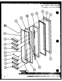 Freezer Door (36551 / P1115401w) (36551 / P1115402w) (36558 / P1115403w) (36558 / P1115404w) parts for Amana Side-By-Side Refrigerator 36551-P1115401W from AppliancePartsPros.com