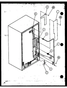 Cabinet Back (36551 / P1115402w) (36558 / P1115403w) (36558 / P1115404w) (36651 / P1115401w) parts for Amana Side-By-Side Refrigerator 36551-P1115402W from AppliancePartsPros.com