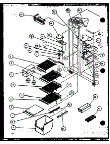 Freezer Shelving And Refrigerator Light (36551 / P1115401w) (36551 / P1115402w) (36558 / P1115403w) (36558 / P1115404w) parts for Amana Side-By-Side Refrigerator 36558-P1115403W from AppliancePartsPros.com