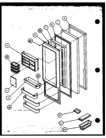 Refrigerator Door (36551 / P1115401w) (36551 / P1115402w) (36558 / P1115403w) (36558 / P1115404w) parts for Amana Side-By-Side Refrigerator 36558-P1115404W from AppliancePartsPros.com