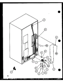Cabinet Back (36571 / P1108505w) (36571 / P1108506w) (36578 / P1108507w) (36578 / P1108508w) parts for Amana Side-By-Side Refrigerator 36571-P1108505W from AppliancePartsPros.com