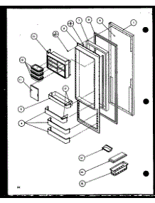 Refrigerator Door (36261 / P1108601w) (36261 / P1108602w) (36268 / P1108603w) (36268 / P1108604w) parts for Amana Side-By-Side Refrigerator 36571-P1108505W from AppliancePartsPros.com