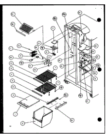 Freezer Shelving And Refrigerator Light (36561 / P1108501w) (36561 / P1108502w) (36568 / P1108503w) (36568 / P1108504w) parts for Amana Side-By-Side Refrigerator 36571-P1108506W from AppliancePartsPros.com