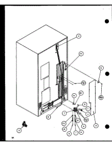 Cabinet Back (36561 / P1108501w) (36561 / P1108502w) (36568 / P1108503w) (36568 / P1108504w) parts for Amana Side-By-Side Refrigerator 36571-P1108506W from AppliancePartsPros.com