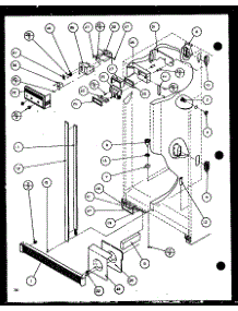 Refrigerator / Freezer Controls And Cabinet Part (36261 / P1115701w) (36261 / P1115702w) (36268 / P1115703w) (36268 / P1115704w) parts for Amana Side-By-Side Refrigerator 36571-P1115506W from AppliancePartsPros.com