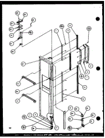 Freezer Door (36261 / P1108601w) (36261 / P1108602w) (36268 / P1108603w) (36268 / P1108604w) parts for Amana Side-By-Side Refrigerator 36578-P1108507W from AppliancePartsPros.com