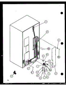 Cabinet Back (36261 / P1108601w) (36261 / P1108602w) (36268 / P1108603w) (36268 / P1108604w) parts for Amana Side-By-Side Refrigerator 36578-P1108507W from AppliancePartsPros.com
