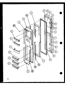 Freezer Door (36571 / P1108505w) (36571 / P1108506w) (36578 / P1108507w) (36578 / P1108508w) parts for Amana Side-By-Side Refrigerator 36578-P1108508W from AppliancePartsPros.com