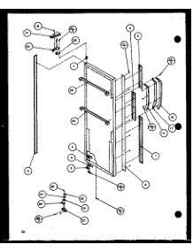 Refrigerator Door (36261 / P1108601w) (36261 / P1108602w) (36268 / P1108603w) (36268 / P1108604w) parts for Amana Side-By-Side Refrigerator 36578-P1108508W from AppliancePartsPros.com