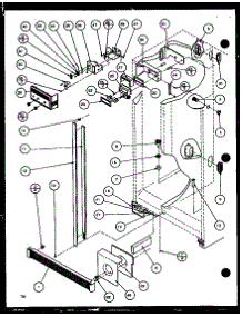 Refrigerator / Freezer Controls And Cabinet Part (36261 / P1108601w) (36261 / P1108602w) (36268 / P1108603w) (36268 / P1108604w) parts for Amana Side-By-Side Refrigerator 36578-P1108508W from AppliancePartsPros.com