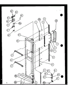 Freezer Door (36561 / P1115501w) (36561 / P1115502w) (36568 / P1115503w) (36568 / P1115504w) parts for Amana Side-By-Side Refrigerator 36578-P1115507W from AppliancePartsPros.com