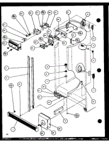 Refrigerator / Freezer Controls And Cabinet Part (36571 / P1115505w) (36571 / P1115506w) (36578 / P1115507w) (36578 / P1115508w) parts for Amana Side-By-Side Refrigerator 36578-P1115507W from AppliancePartsPros.com