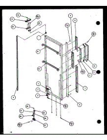 Refrigerator Door (36561 / P1115501w) (36561 / P1115502w) (36568 / P1115503w) (36568 / P1115504w) parts for Amana Side-By-Side Refrigerator 36578-P1115508W from AppliancePartsPros.com