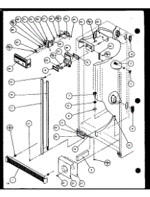Refrigerator / Freezer Controls And Cabinet Part parts for Amana Side-By-Side Refrigerator 36581-P1108401W from AppliancePartsPros.com