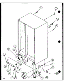 Drain And Rollers parts for Amana Side-By-Side Refrigerator 36581-P1108401W from AppliancePartsPros.com