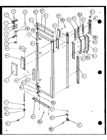 Refrigerator Door parts for Amana Side-By-Side Refrigerator 36588-P1108402W from AppliancePartsPros.com