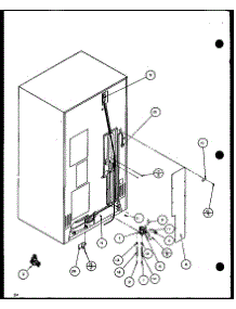 Cabinet Back parts for Amana Side-By-Side Refrigerator 36598-P1108404W from AppliancePartsPros.com
