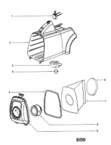 Canister parts for Eureka Canister Vacuum 3674A-1 from AppliancePartsPros.com