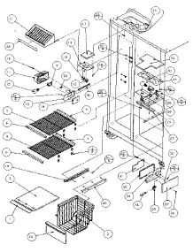 Freezer Shelving & Refrigerator Light parts for Amana Side-By-Side Refrigerator 36761-P1135801W from AppliancePartsPros.com