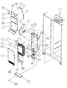 Evaporator & Air Handling parts for Amana Side-By-Side Refrigerator 36761-P1135802W from AppliancePartsPros.com