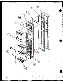 Freezer Door (36761W / P1135801ww) (36761W / P1135801ww) (36761W / P1135802ww) (36761W / P1135802ww) (36768L / P1135803wl) (36768L / P1135803wl) (36768L / P1135804wl) (36768L / P1135804wl) parts for Amana Side-By-Side Refrigerator 36761W-P1135801WW from AppliancePartsPros.com