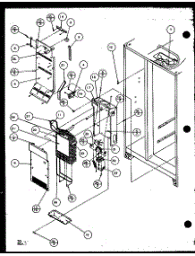 Evaporator And Air Handling parts for Amana Side-By-Side Refrigerator 36761W-P1135802WW from AppliancePartsPros.com