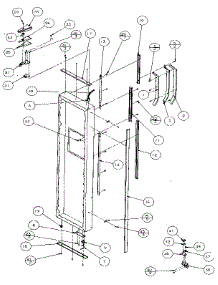 Freezer Door, Hinge, And Trim parts for Amana Side-By-Side Refrigerator 36768-P1135803W from AppliancePartsPros.com