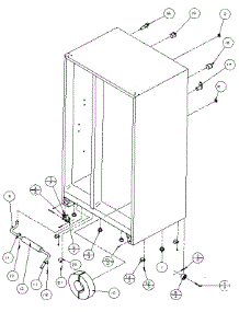 Drain And Rollers parts for Amana Side-By-Side Refrigerator 36768-P1135803W from AppliancePartsPros.com
