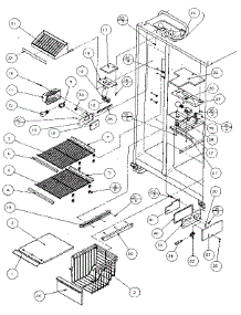 Freezer Shelving & Refrigerator Light parts for Amana Side-By-Side Refrigerator 36768-P1135804W from AppliancePartsPros.com