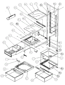 Refrigerator Shelving & Drawers parts for Amana Side-By-Side Refrigerator 36768-P1135804W from AppliancePartsPros.com
