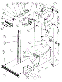Refrigerator, Freezer Controls, & Cabinet parts for Amana Side-By-Side Refrigerator 36768-P1135804W from AppliancePartsPros.com