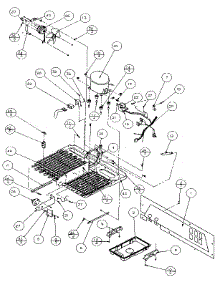 Machine Compartment - Tecumseh Compressor parts for Amana Side-By-Side Refrigerator 36768-P1135804W from AppliancePartsPros.com