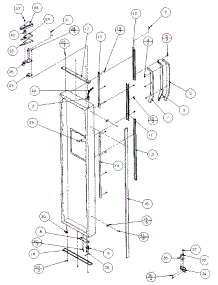 Freezer Door, Hinge, And Trim parts for Amana Side-By-Side Refrigerator 36791-P1152601W from AppliancePartsPros.com