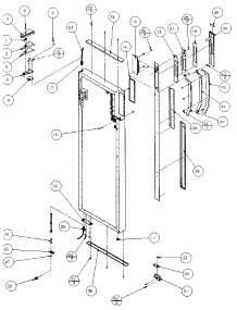 Refrigerator Door, Hinge, And Trim parts for Amana Side-By-Side Refrigerator 36791-P1152601W from AppliancePartsPros.com