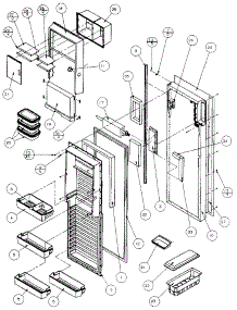 Refrigerator Door parts for Amana Side-By-Side Refrigerator 36791-P1152601W from AppliancePartsPros.com